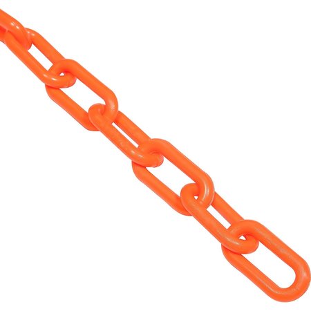 GLOBAL INDUSTRIAL Plastic Chain Barrier, 1-1/2x50'L, Safety Orange 954112SO